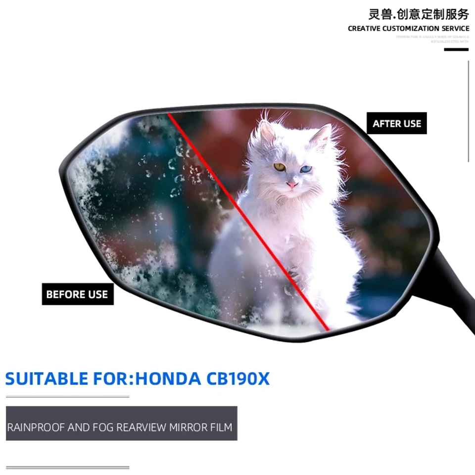 

Spirit Beast motorcycle rearview mirror film Accessories protection reflector anti fog rain Waterproof film For HONDA CB190X