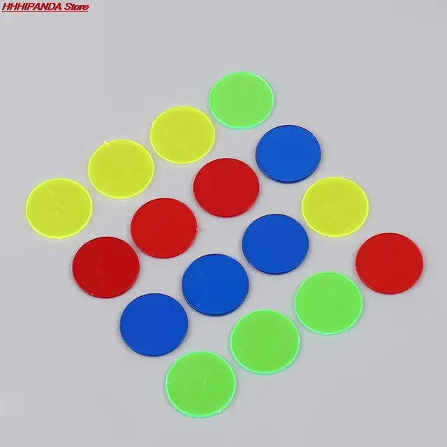 100pcs 15mm Montessori Learning Education Math Toys Learning Resources Color Plastic Coin Bingo Chip Kids Classroom Supplies 3