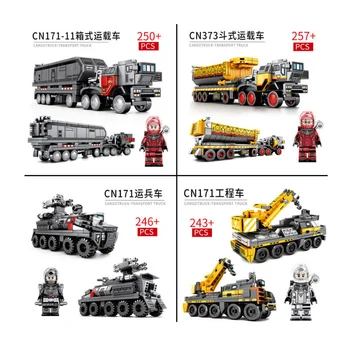 

The Wandering Earth Heavy Equipment Carrier Building Kit Box Truck Model DIY Creative Stacking Toys Gifts for Boys Girls