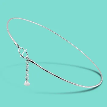 

Women's 925 Sterling Silver Torques Concise Style The Circle Necklace Smooth Surface Collar Lady Popular Jewelry Best Present