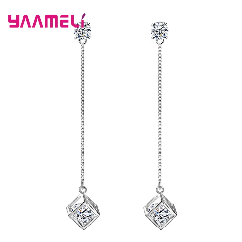 Женские длинные серьги-кисточки из серебра 925 пробы