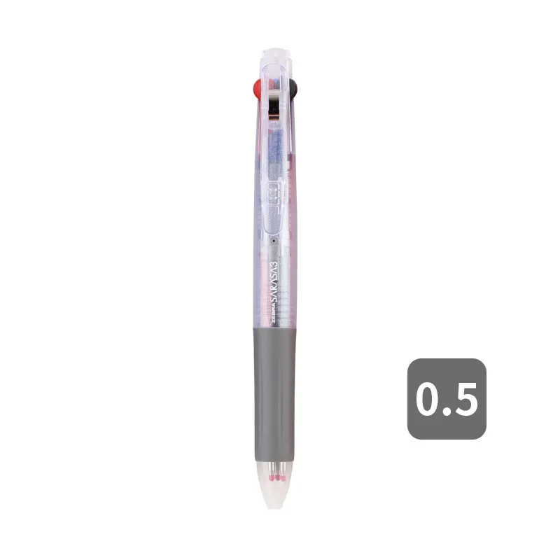 Transparent 1Pcs Zebra Sarasa гелевая ручка J3J2 три цвета 0,5 мм многофункциональная школьная Ручка черный/синий/красный чернила сменная Канцелярия 1 шт - Цвет: Transparent 1Pcs