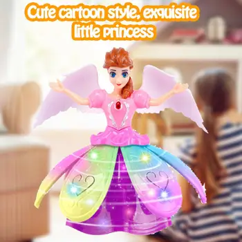 

Electric Luminescent Dancing Princess Toy Cartoon Robot Children's Toy Music Rotating Singing Dancing Doll With Music