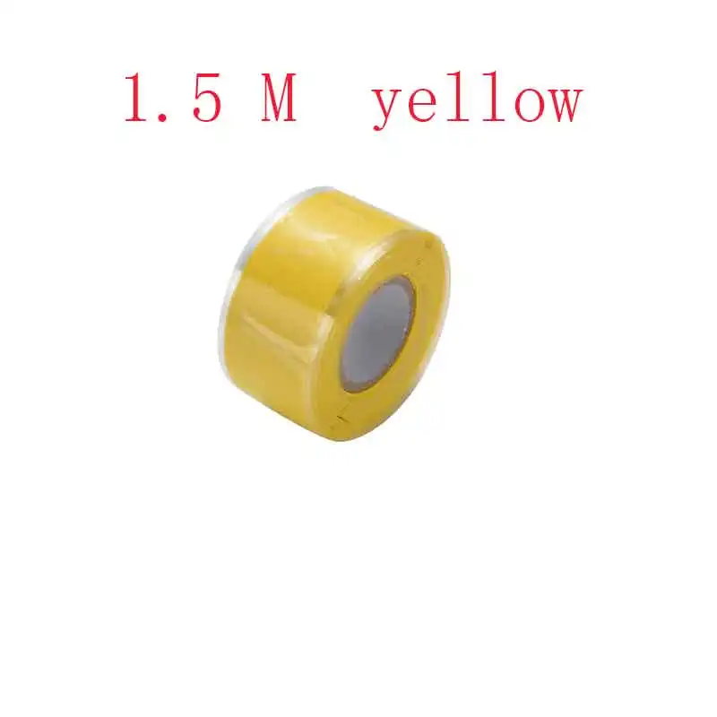 3m/1,5 M новая многоцелевая самоклеящаяся прочная черная резиновая силиконовая водонепроницаемая клейкая лента спасательная самосплавляющаяся проволока - Цвет: 1.5M yellow