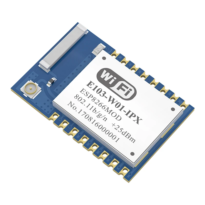 E103-W01-IPX ESP8266 wifi модуль 2,4 ГГц 100 мВт приемопередатчик ESP8266EX 100 м IPX UART передатчик интерфейса и приемник