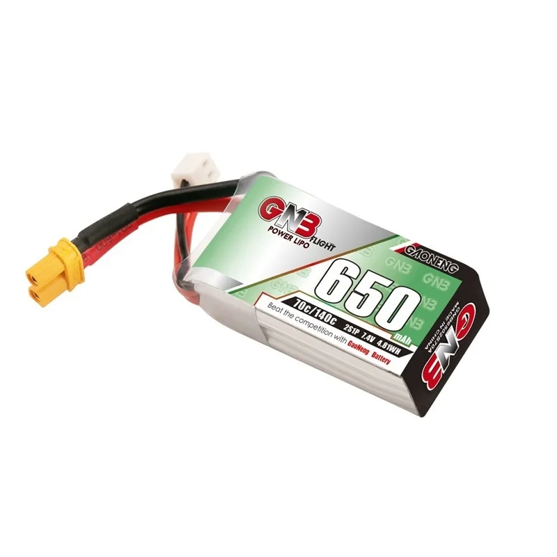 1-10 pz Gaoneng GNB 650mAh 7.4V 2S 70C/140C con XT30U-F spina HV Lipo batteria per DYS FPV Racing Drone 4 assi RC Drone Parts