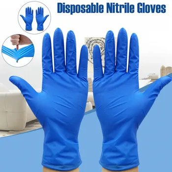 

Blue Nitrile Gloves Food Grade Waterproof Allergy Free Cleaning/Kitchen/Rubber/Work Gloves-Disposable Gloves Latex Glove
