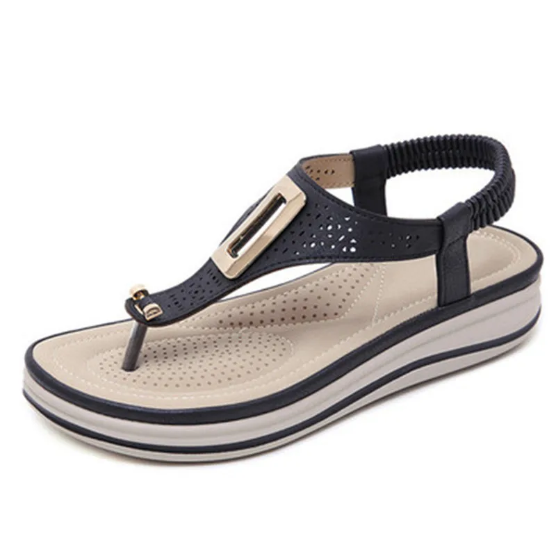 

2020 New Summer Women Platform Beach Sandals Fashion Light High Quality Women Clip Toe Flat Shoes Bohemia Style Sweet Flip flops