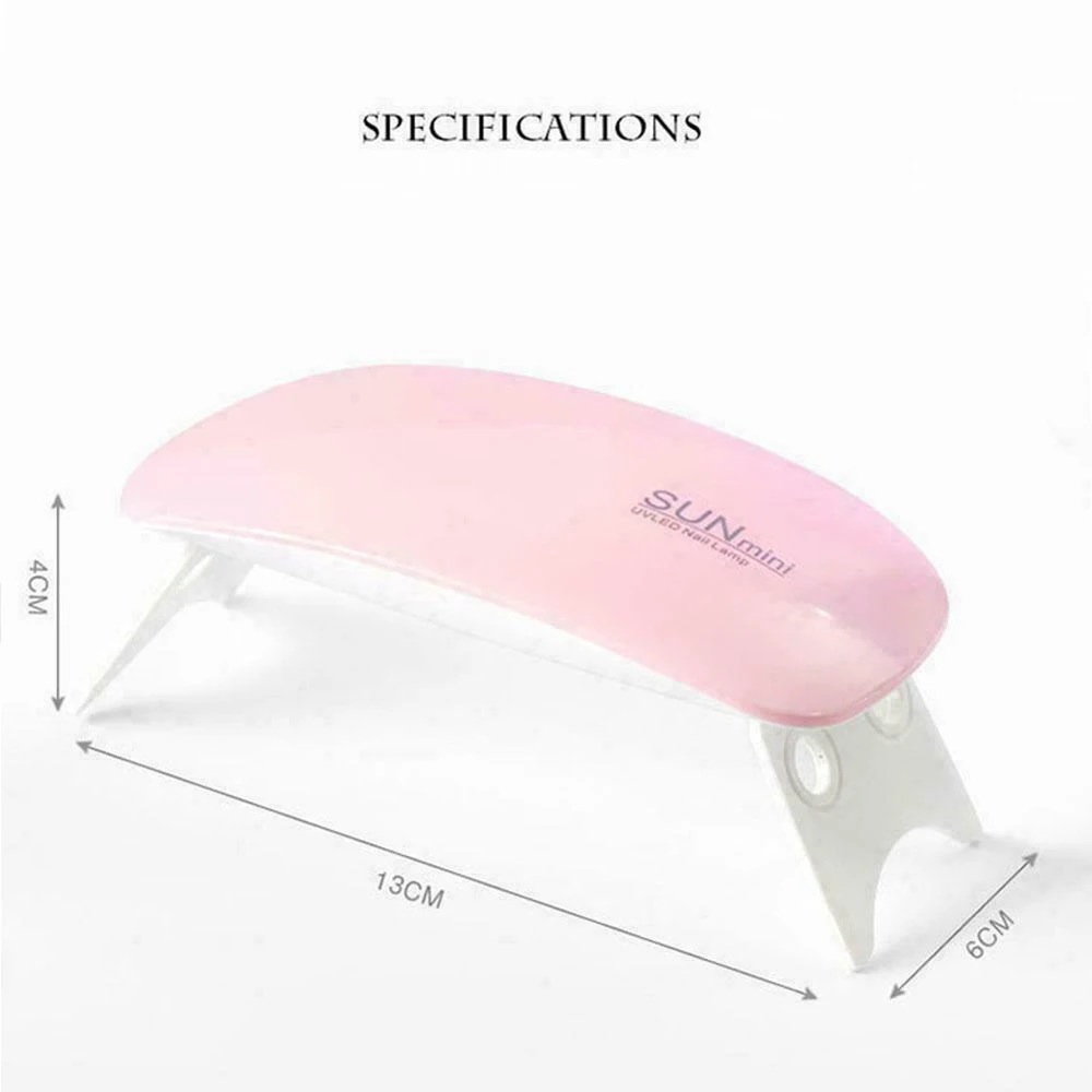 Nail Gel 9 LED Nail Dryer Portable USB Cable UV Curing Lamp for Gel Based Polishes Manicure Pedicure Machine