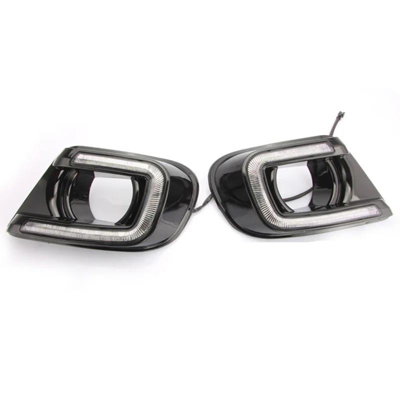 LED Daytime Running Light for Dodge Journey Fiat Freemont 2014 2015 2016 Yellow Turn Signal Relay DRL Fog Lamp Decoration | Автомобили и