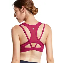 Женский спортивный бюстгальтер со съемными подушечками для йоги