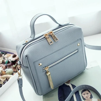 

2020 New Tassel Fashion Pu Leather Solid Women Handbags Hotsale Ladies Shopping Bag Casual Shoulder Messenger Crossbody Bags