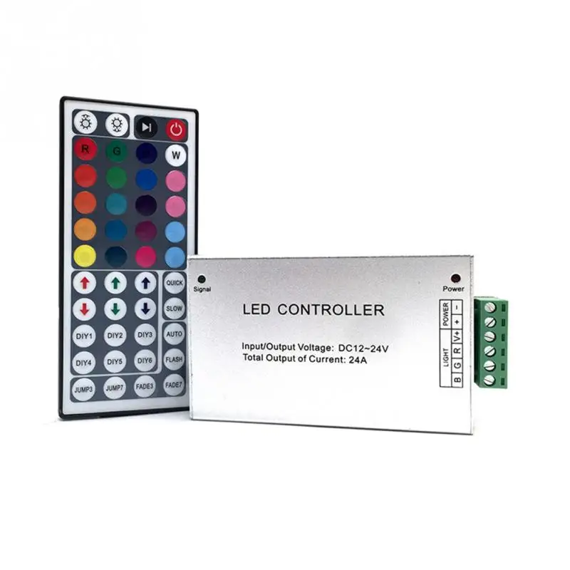 44key Remote Controller Set Mini Wireless Flexible For LED Strip Colorful Infrared Dimmer Lighting Accessories Aluminum