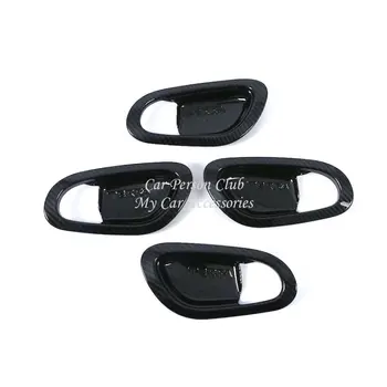 

Interior Door Handle Bowl Holder Frame Cover Panel Trims For Nissan Navara NP300 2017-2020 Carbon Fiber Car-Styling Accessories