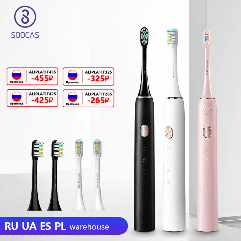 SOOCAS X3U cepillo de dientes sónico cepillo de dientes eléctrico para Xiaomi Mijia Ultra sónico automático actualizado rápido recargable adulto impermeable