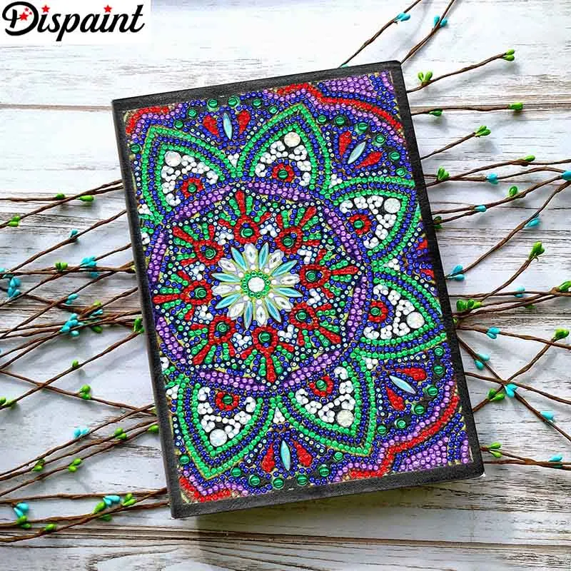 Dispaint A5 записные книжки 5D DIY алмазная живопись специальная форма Дневник Книга Алмазная вышивка "Мандала птица" Стразы Декор подарок - Цвет: NB02 X