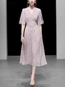 TESSCARA Women Spring Summer Elegant Chiffon Dress Shirt High Quality Office Cocktail Party Robe Femme Ruffle Designer Vestidos