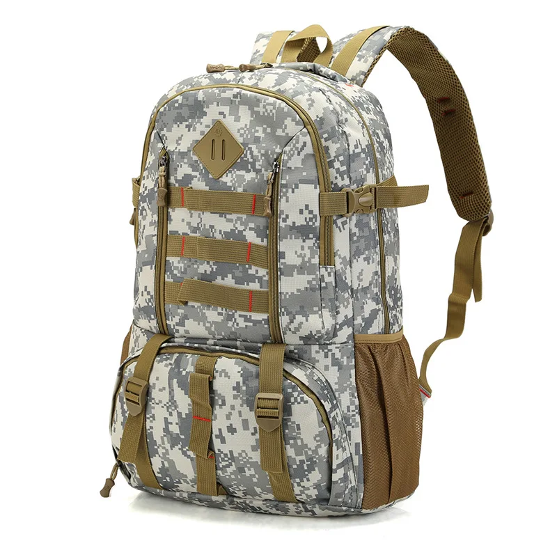 50L походные тактические сумки, многоцветные нейлоновые водонепроницаемые Рюкзаки большой емкости, рюкзаки для кемпинга, альпинизма, походов, охоты - Цвет: ACUsm