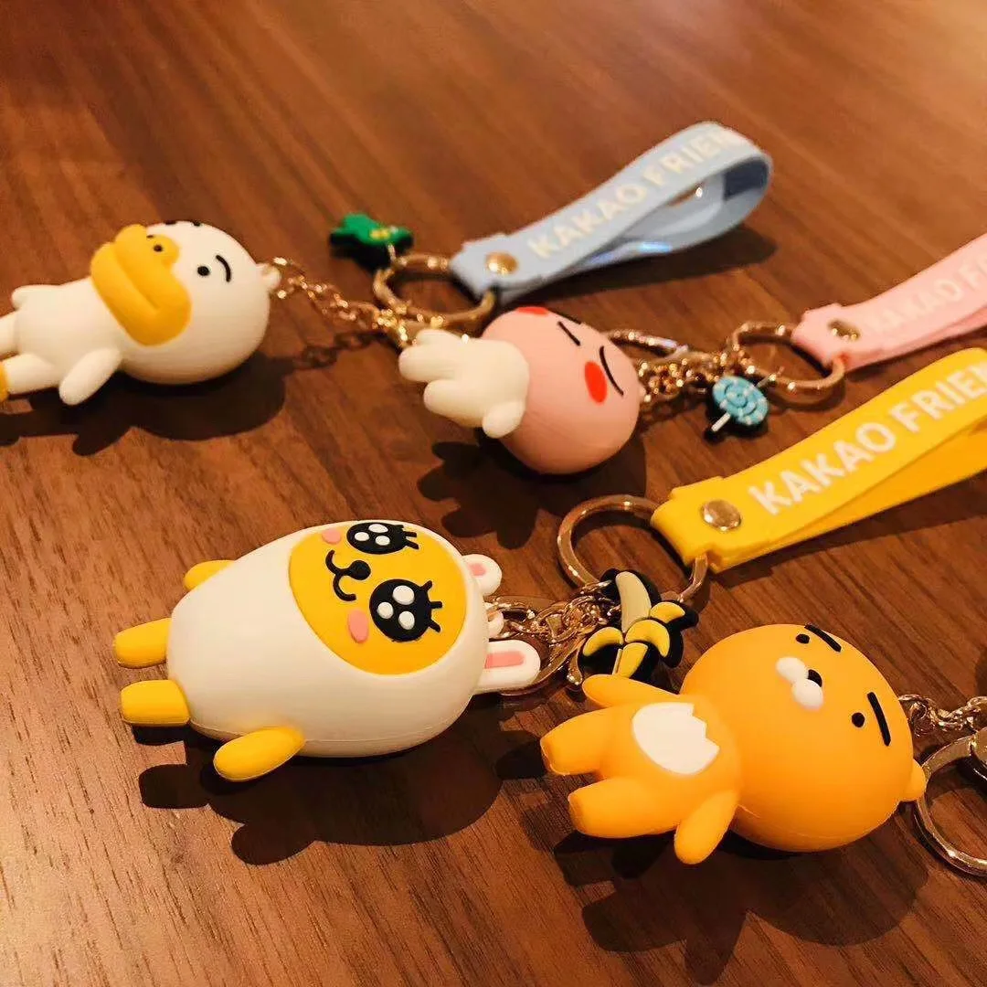 Корея Kakao INS линия кукла брелок для iphone airpods подвеска на рюкзак милый мультфильм Медведь Кролик плечевой ремень Ювелирные изделия Чехол