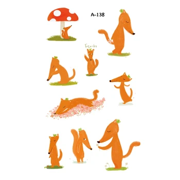 

Wyuen New Design Lovely Fox Fake Tattoo Waterproof Temporary Arm Tatoo Stickers for Women Men Body Art Tattoos A-138