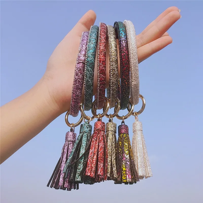 Женский брелок браслет SEDmart из искусственной кожи с кисточками и