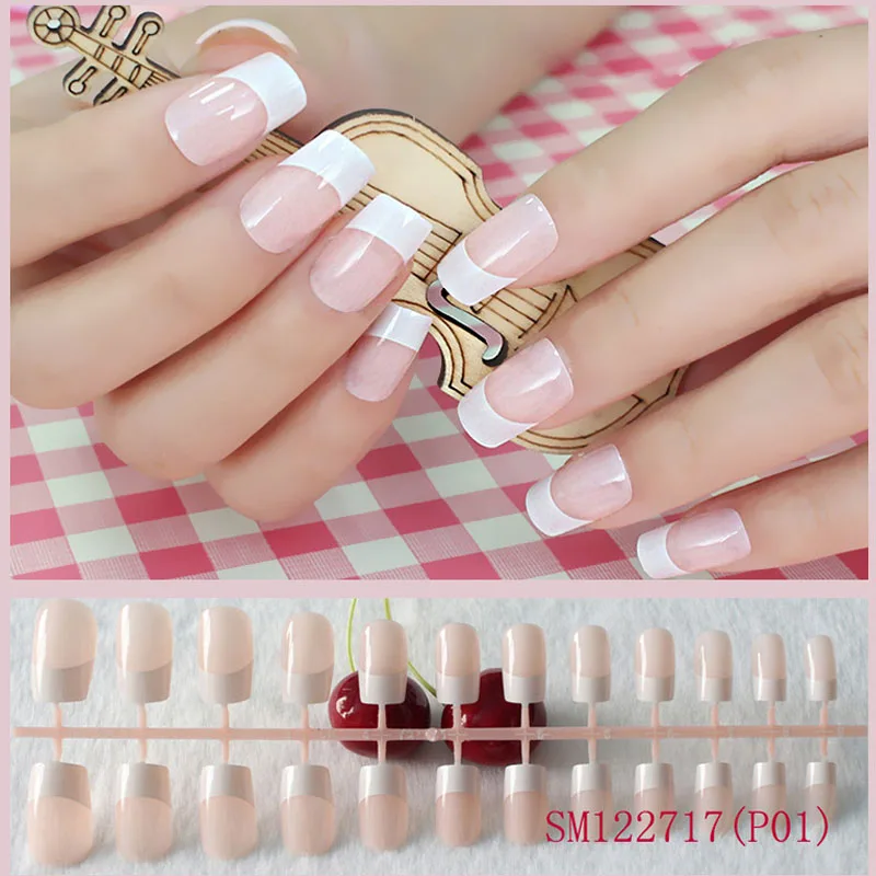 

2019 Hot Sale High Quality Women Girl 24Pcs/Set Fake Nails Tips Tops Finish Summer Party New Fashion Nail Art Tips Decor t6