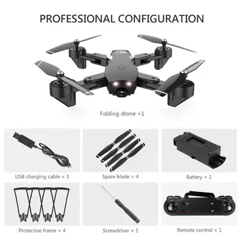 

L107 Foldable RC Drone 720P/1080P Optical Flow WIFI Dual Camera Headless Mode RC Helicopter Aircraft Remote Control Toys