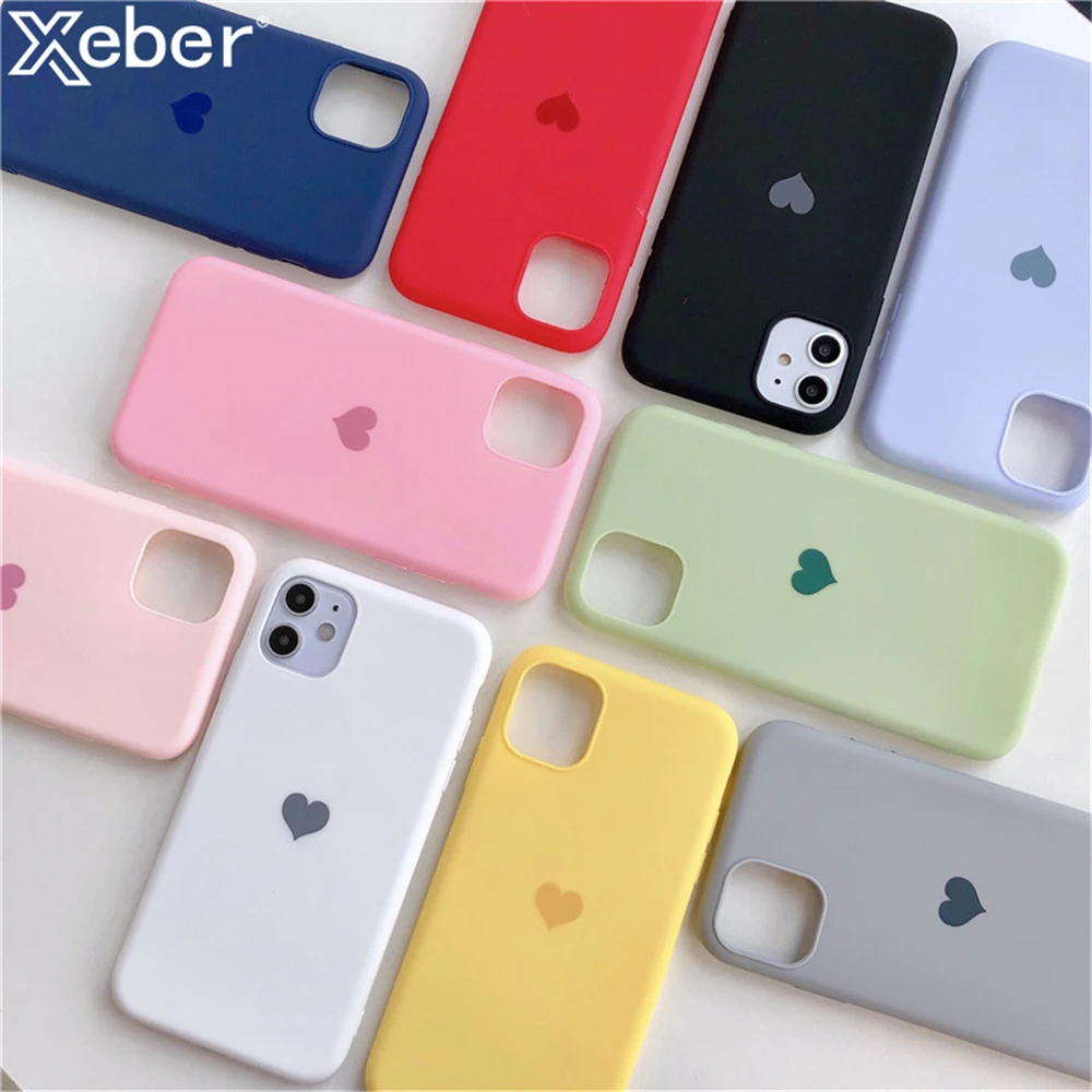Cute Love Heart Candy Silicone Phone Case For iPhone 13 Pro Max 12 11