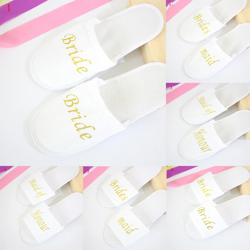 Hotel Travel Spa Disposable Slippers Gold Glitter Letter Guest Home New Room Beauty Salon Couple | Обувь