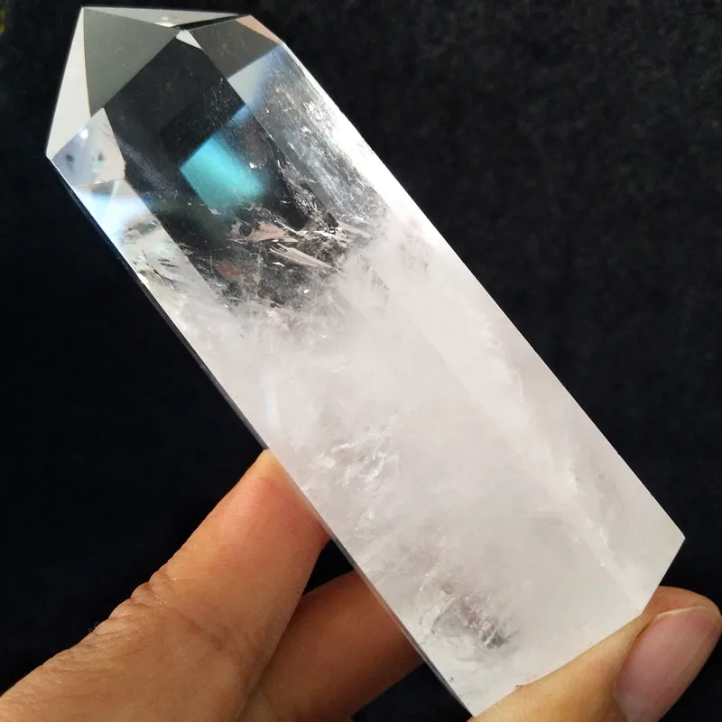 Натуральный прозрачный кварцевый Кристал острый feng shui камень Исцеление кристаллические палочки энергия чакры - Цвет: D42    150g    97mm
