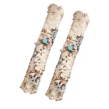 2 шт. кухня винтажная моющаяся модная волшебная наклейка холодильник Легкая установка Дверная ручка Крышка Кружевная декоративная духовка микроволновая печь