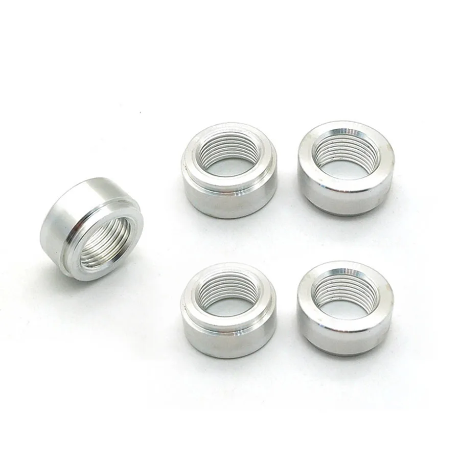 Hose Fitting Adapter 1/4 NPT 1/2NPT 3/8NPT 1/8NPT M16 M18 Thread Female Aluminum Weld Connector Nut On Bung Fitting Adapter Auto Part