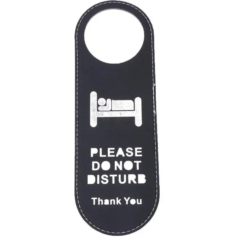 Letrero colgante de cuero para puerta, etiquetas de doble cara para tienda, Club, café, Hotel, tablón de anuncios