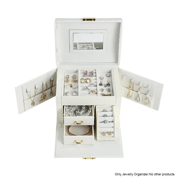 

Handheld Watch Case Storage Box Multifunction Sunglasses Drawer Design Jewelry Organizer Necklace Holder Modern With Mirror