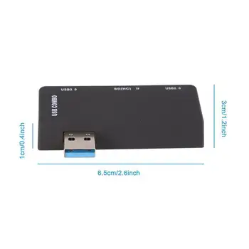 

Universal 4-in-1 USB 3.0 Hub 2 Card Slots Reader USB Hub 3.0 5-In-1 USB 3.0/2.0 HUB SD TF Card Reader Combo Adapter For PC