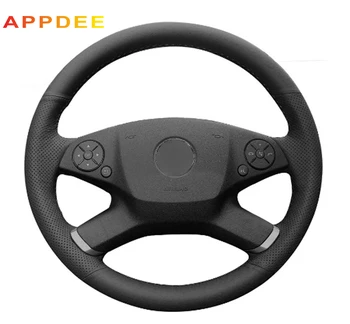 

Handsewing Black Artificial Leather Steering Wheel Covers for Mercedes Benz E-Class W212 E 200 260 300 2009-2013