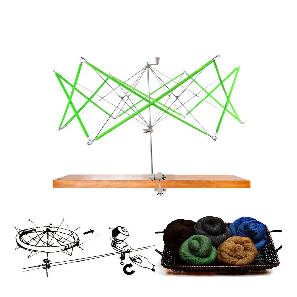 1 Set Knitting Umbrella Wool Yarn String Winder Skeins Line Hand Operated 1 Set Knitting Umbrella Wool Yarn String Winder Skeins Line Hand Operated