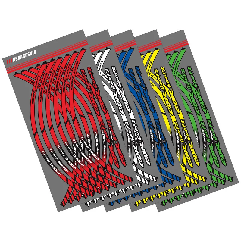 Высокое качество мотоцикл 12 Полосы колеса шины наклейки полосы внешний обод Светоотражающие украшение Наклейки для HONDA CBR600F2 cbr 600 f2