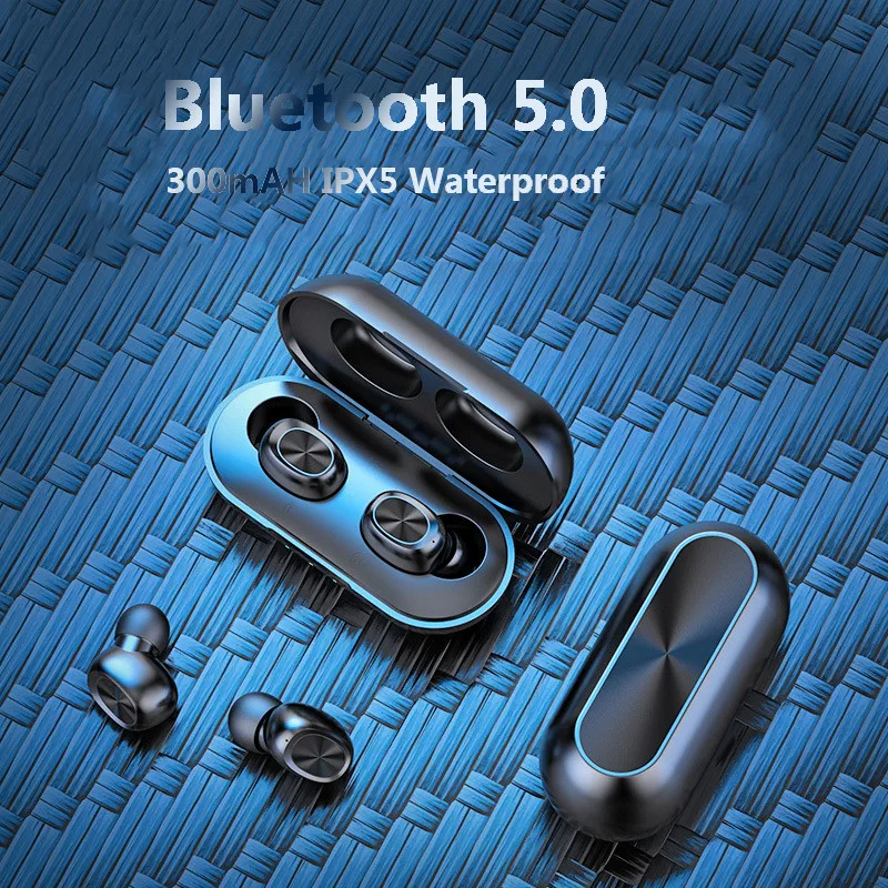 Wireless Bluetooth Earphone 5 0 Touch Control Earbuds Waterproof Stereo Music Sport Mini Headset 300mAh Power Bank