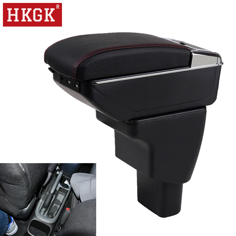 

Central Store content Storage box For Hyundai I10 Dual Layer armrest box cup holder ashtray USB Charging Car accessories