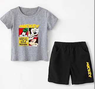 Disney/Одежда для маленьких мальчиков; одежда для малышей с рисунком Микки; Одежда для маленьких девочек; модная футболка; детская одежда унисекс; топы с рукавами для мальчиков - Цвет: Az