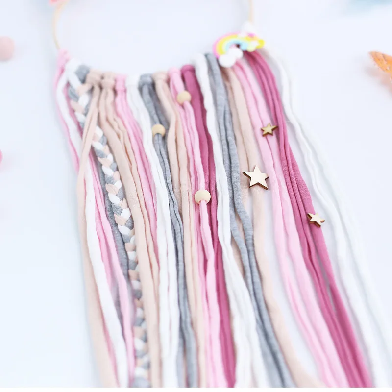 Милый Ловец снов сеть с перьями для девочек ручной работы настенный висящий