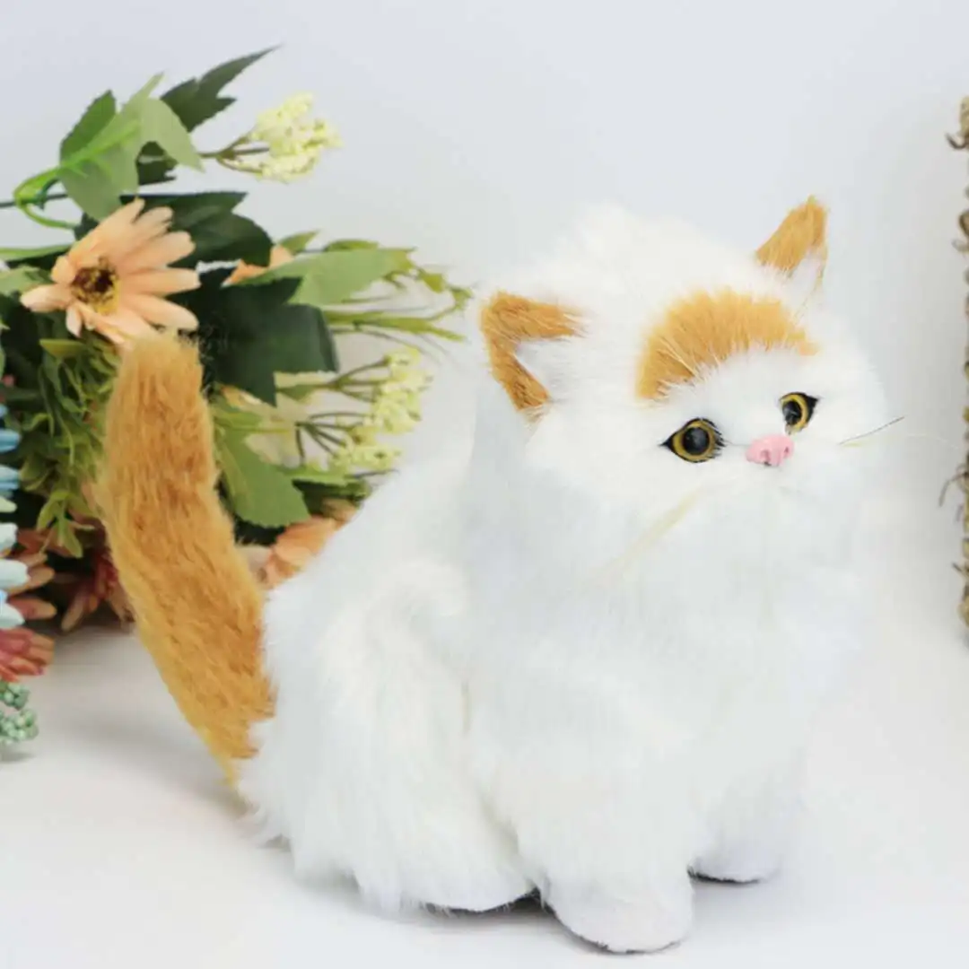Котенок кошка будет называть Искусственный Кот плюшевая игрушка поддельная кошка пластик креативный детский подарок украшение для кошки