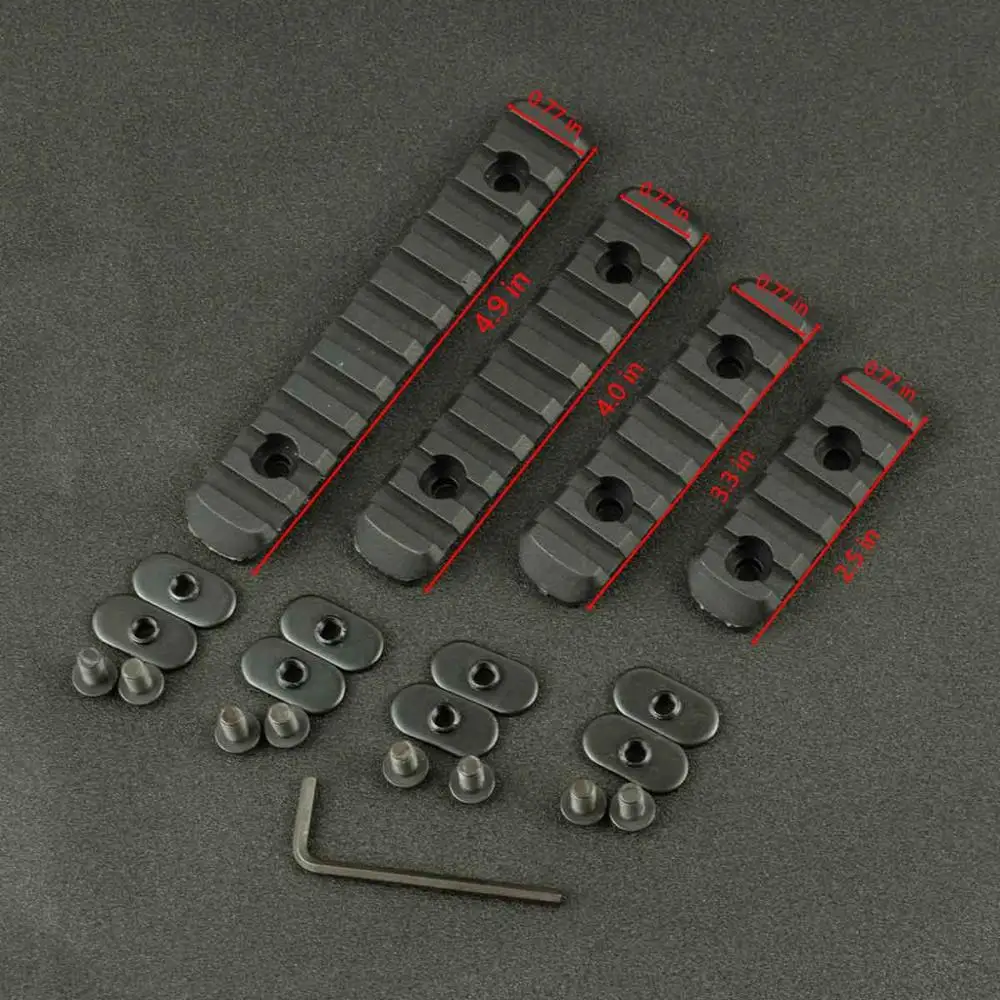 

Tactical 4PCS Nylon MOE Guide Picatinny Rail Scope Mount For AR 15 Airsoft Rifle Flashlight Handguards Rail Hunting Accessories