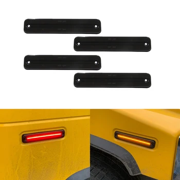 

FOR HUMMER H2 2003 2004 2005 2006 2007 2008 2009 OEM #25952319 4PCS AMBER RED FRONT REAR SMOKE LED SIDE MARKER LIGHTS