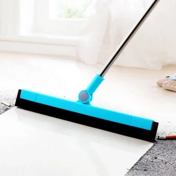 

Magic Floor Squeegee With 180 Degree Adjustable Long Handle Mop For Washing Drying Tile Glass Marble Wood Surfaces