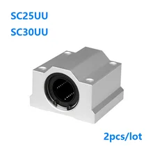2 pçs/lote SC25UU SCS25UU 25mm SC30UU SCS30UU 30mm unidade caso linear guia linear do eixo do bloco para CNC peças 3D