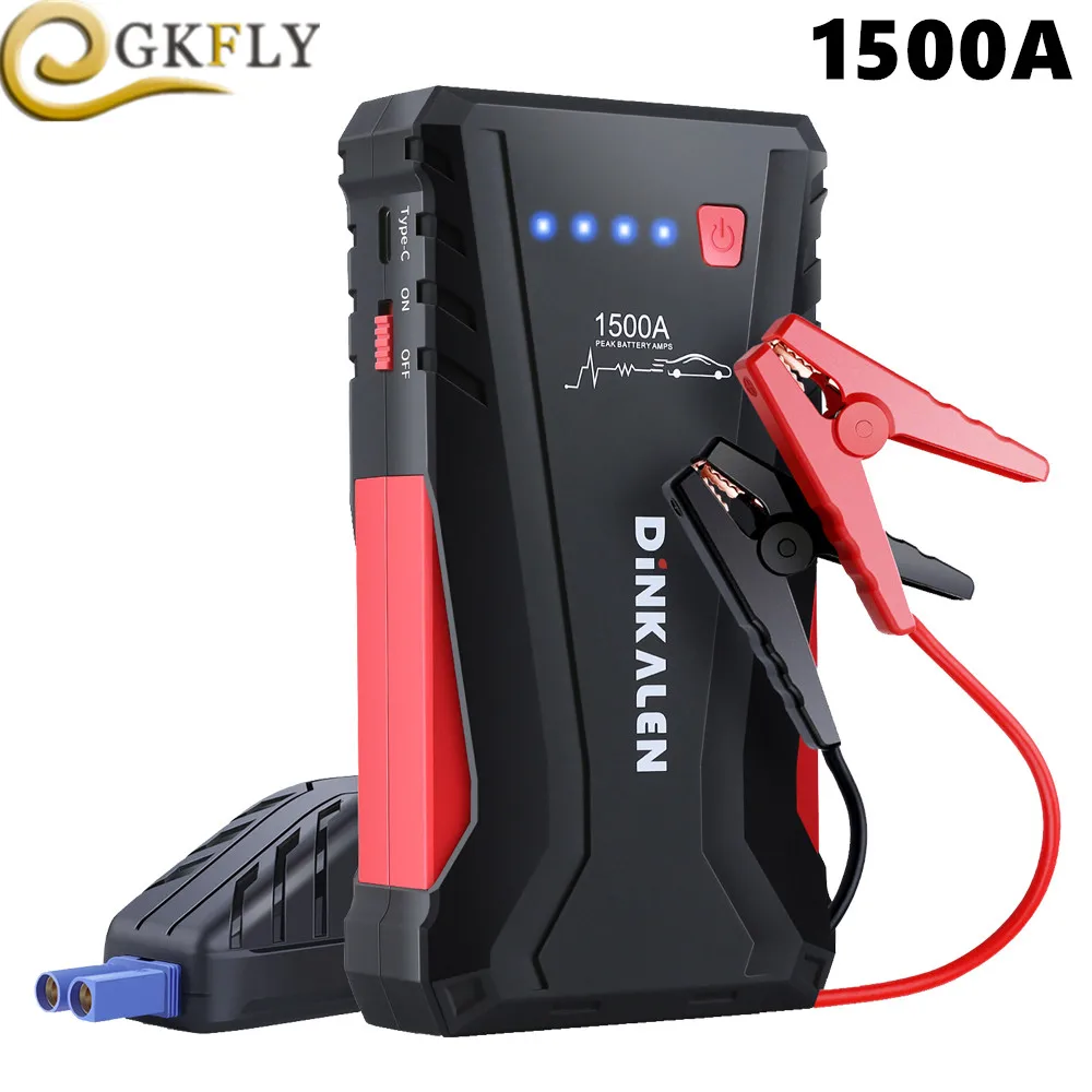 

1500A Super Jump Starter Multifunction Two Way Fast Charge Auto Starting Device Portable Power Bank 12V Car Battery Booster
