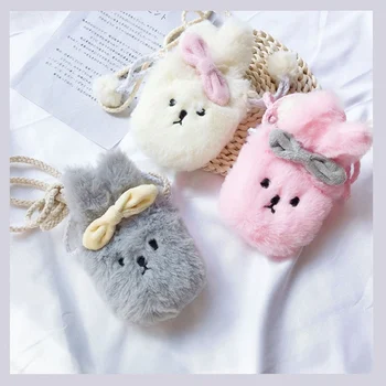 

Luxury Plush Teddy Bear Protector For Airpods 1/2 Plush Bear Protector Wireless Bluetooth Headset Storage Box