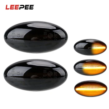 

LEEPEE 2 Pieces LED Car Dynamic Side Marker Flowing Water Turn Signal Light For Peugeot 307 206 207 407 107 For Citroen C1 C2 C3